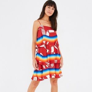 Anthropologie / Farm Rio Tucano Tiered Mini Dress